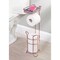 mDesign Steel Free Standing Toilet Paper Holder Stand and Dispenser